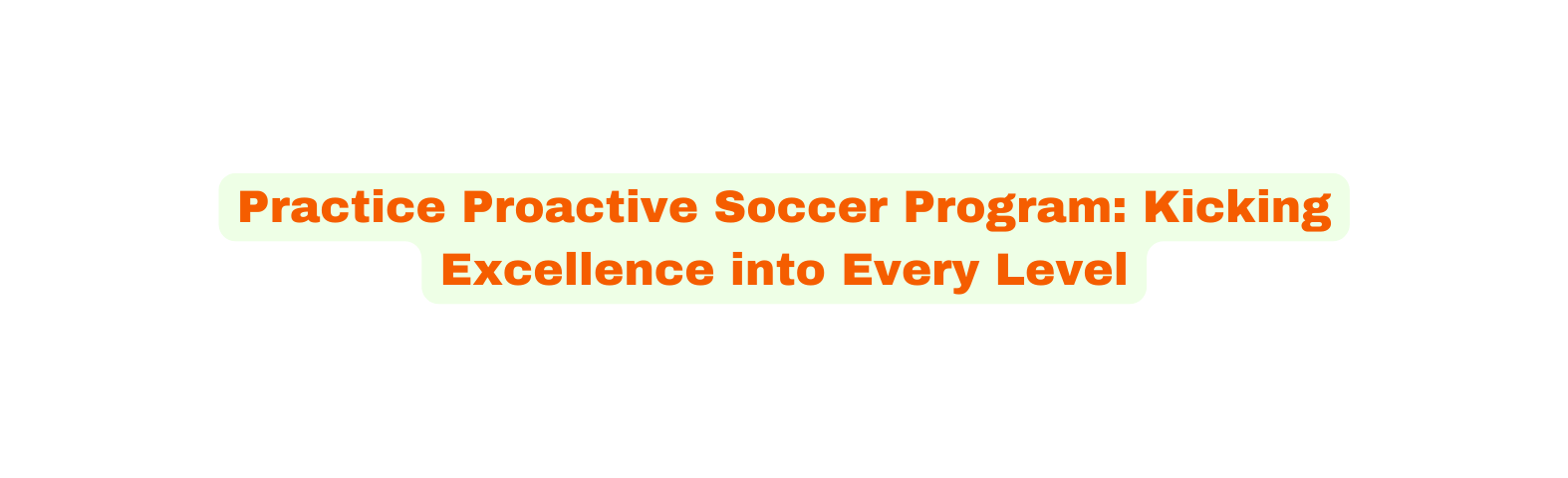 Practice Proactive Soccer Program Kicking Excellence into Every Level